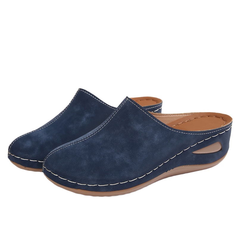 Women'S Shoes With Arch Support - Mules Casuais Femininos com Salto Anabela,