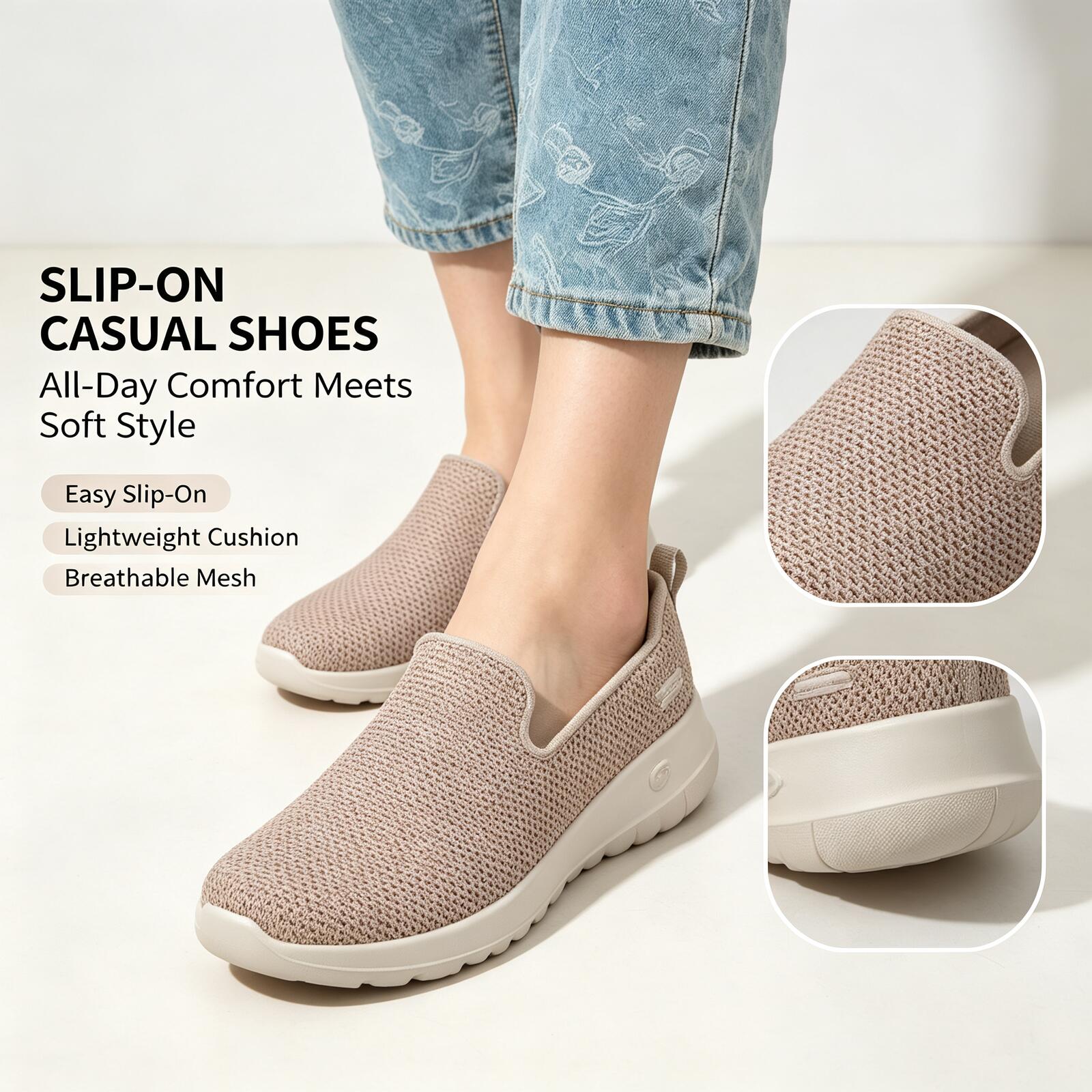 Women Shoes Zoom - Skechers GO WALK Feminino Tênis Slip-On