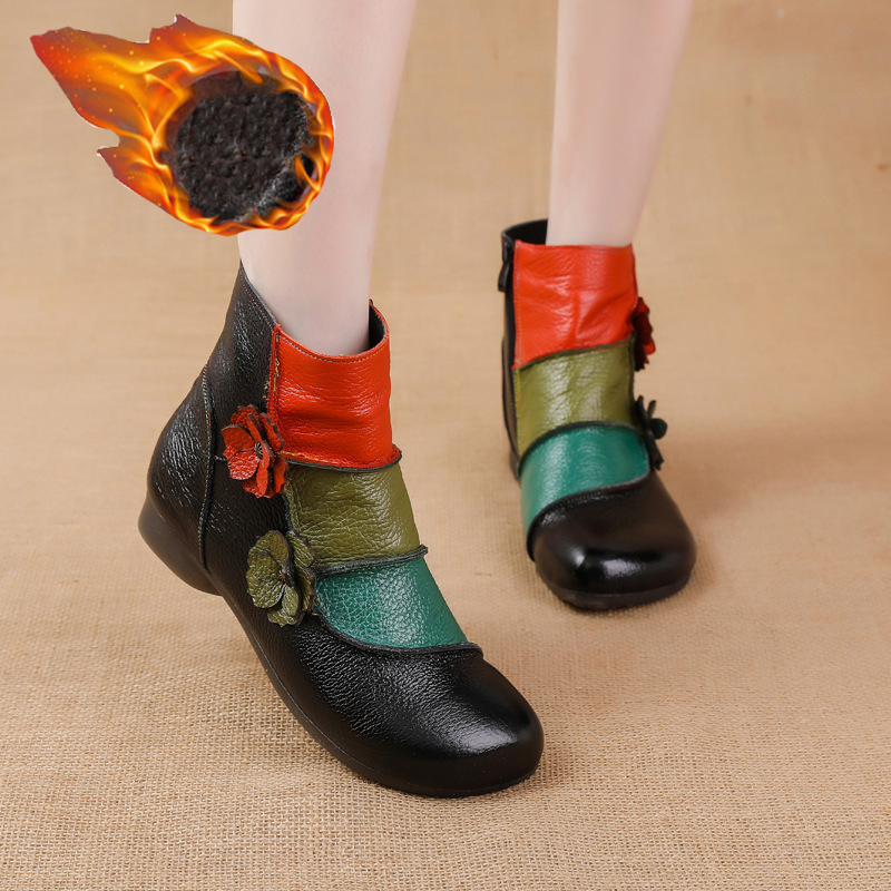 Women Shoes Luxury Brand - Botas de tornozelo de pelúcia quente