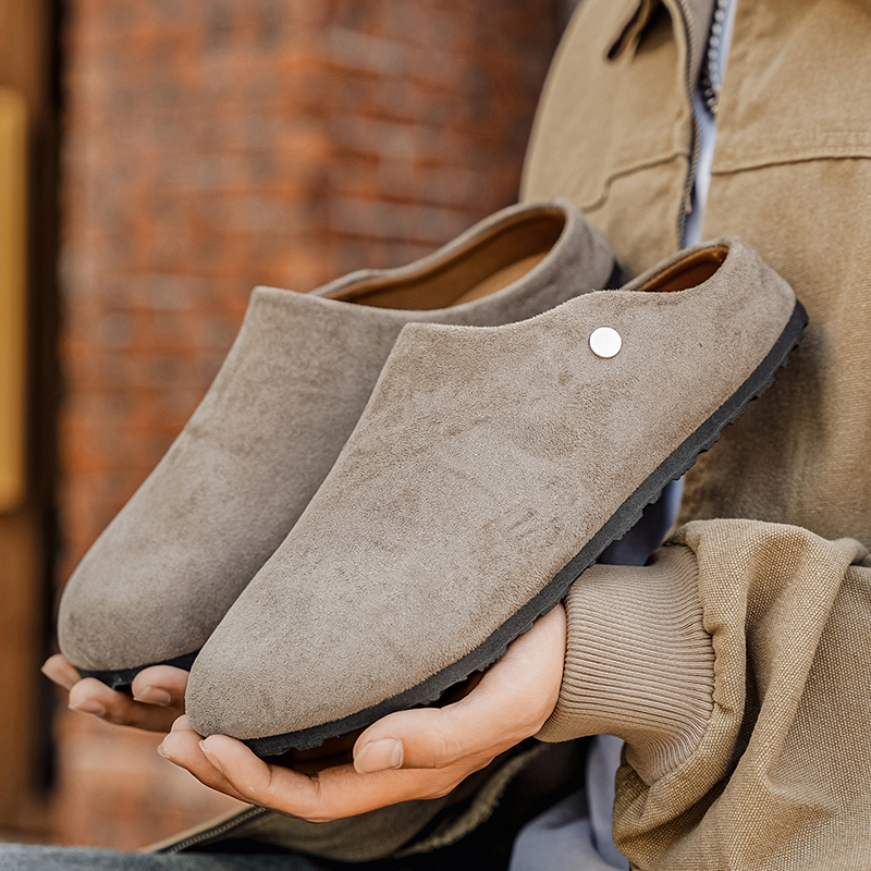 Chinelos de Couro Suede para H - Women'S Shoes With Arch Support avaliação e preço