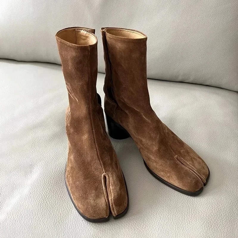 Botas Femininas de Couro Tabi  - Women Shoes Luxury Brand avaliação e preço